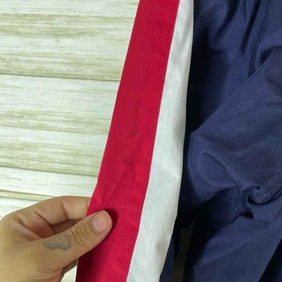 Totes Americana Red White Blue 90’s Windbreaker Rain Slicker - Picture 4 of 5